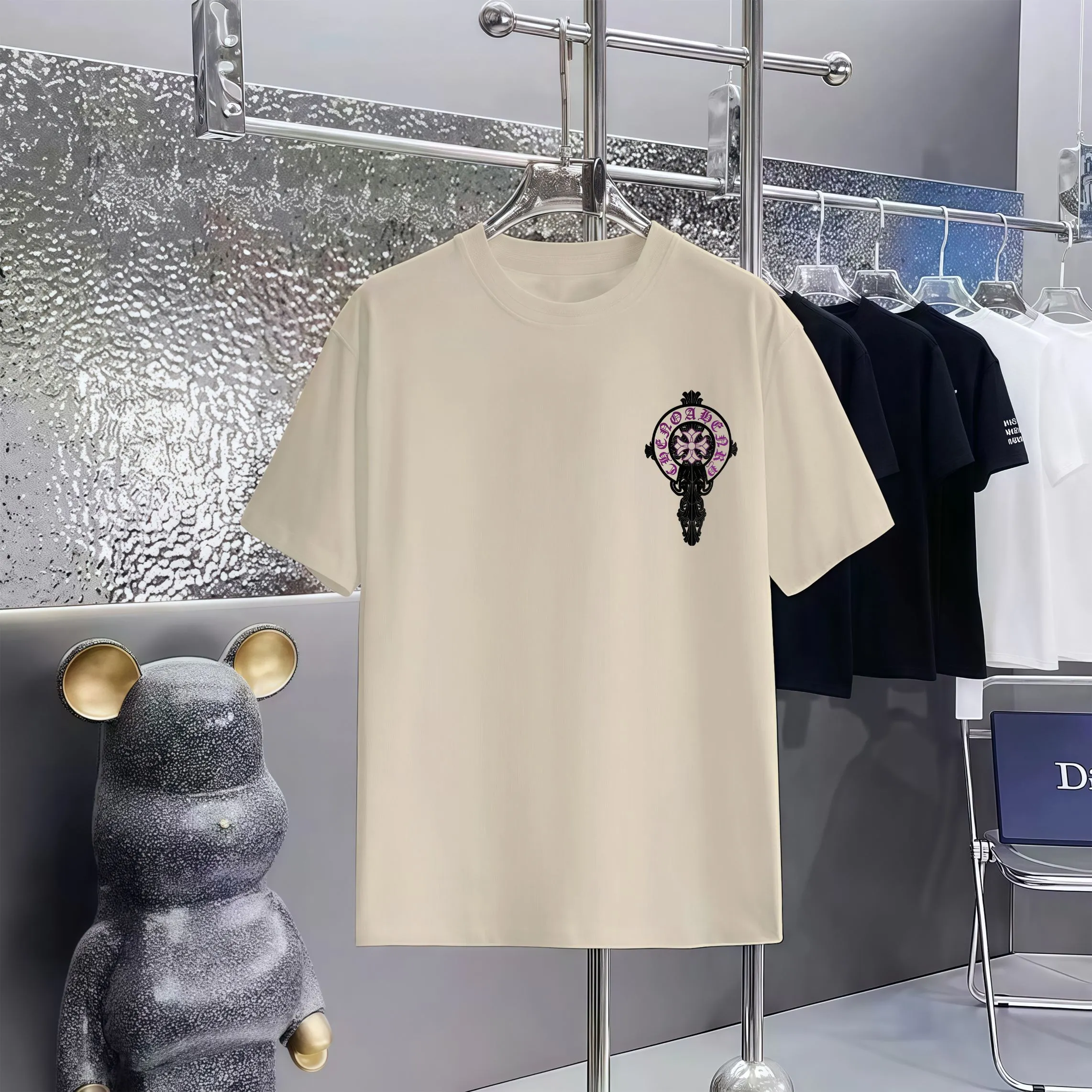 80 Chrome Hearts T 1:1 1×1 Same Style logo OS ：Black，White， ，Red， Gray Size：XS-L